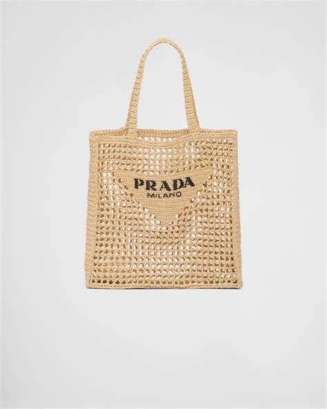 prada knitted bag|Prada foldable shopping tote.